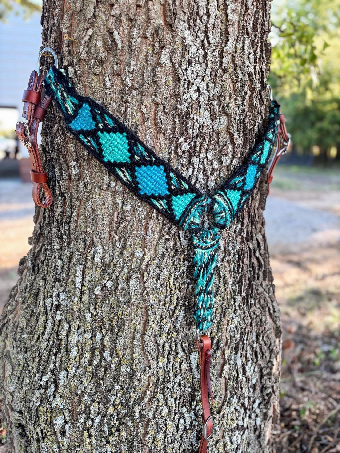 Geometric Blues Breast Collar