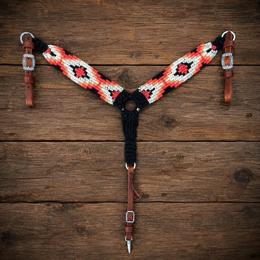 Coral Aztec Breast Collar
