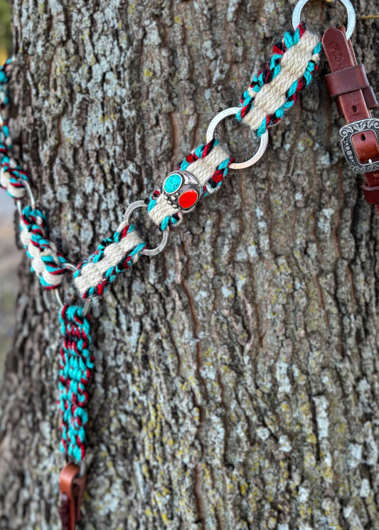 Red & Turquoise Stone Ring Breast Collar